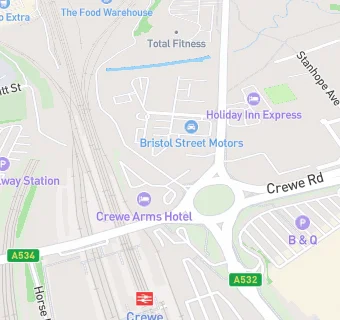 map for Crewe Arms Hotel