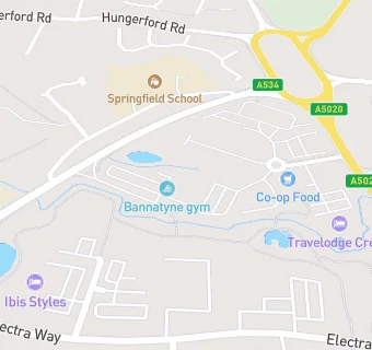 map for Bannatynes Health Club