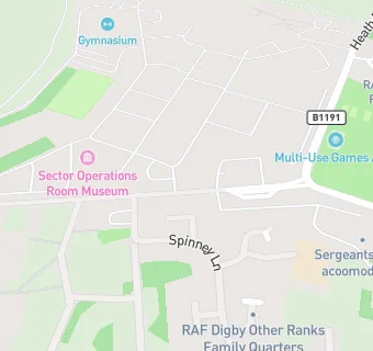 map for RAF Digby Sports and Social Club