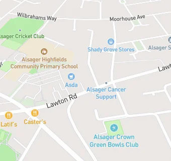 map for Alsager Civic Lunch Club