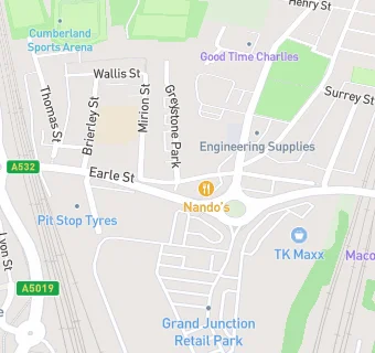 map for Nando's