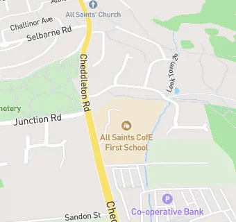 map for All Saints CofE (A) First School