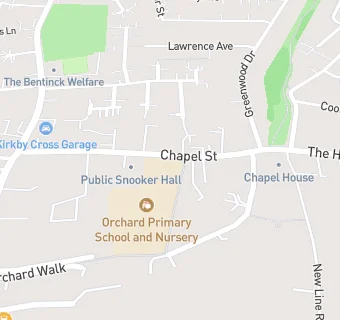 map for Orchard Primary School and Nursery