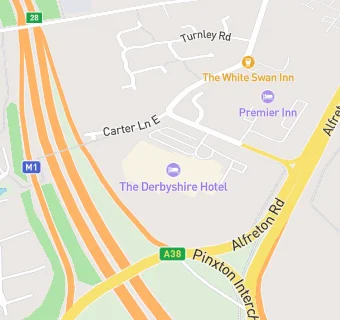 map for The Derbyshire Hotel Derby Ltd T/a Holiday Inn