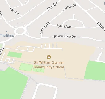 map for Sir William Stanier Community School