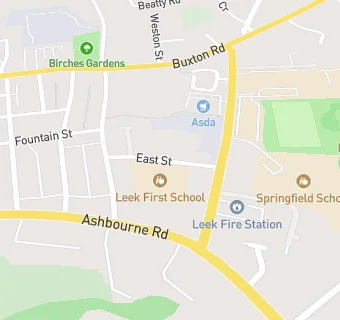 map for LEEK FIRST SCHOOL