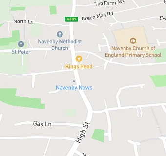 map for Navenby Antiques Centre