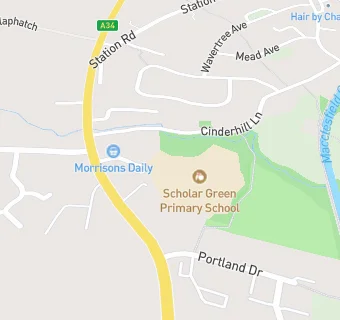 map for Scholar Green Primary School