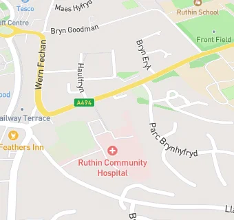 map for Rhos Street School Breakfast Club