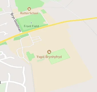 map for Ysgol Brynhyfryd