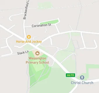 map for Wessington Primary School