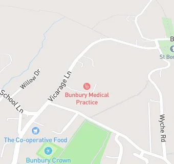 map for Bunbury Medical Practice