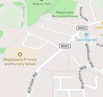 map for Mapplewells Primary School