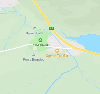 map for Ogwen Falls Snack Bar