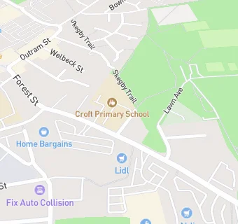 map for Croft Primary School