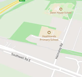 map for Heathlands Primary School