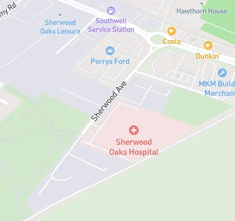 map for Sherwood Oaks Hospital