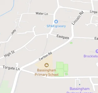 map for Bassingham Primary School