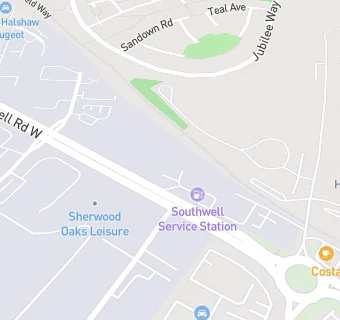 map for Southwell Service Station