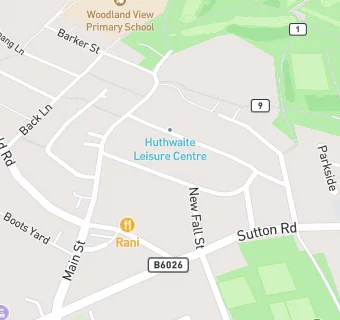 map for Huthwaite Methodist Church