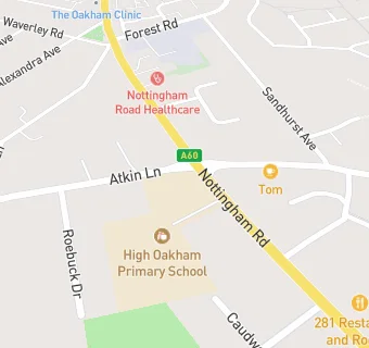 map for High Oakham Primary School