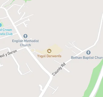 map for Ysgol Derwenfa