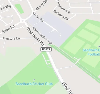 map for Sandbach Cricket Club