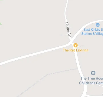 map for East Kirkby Service Station