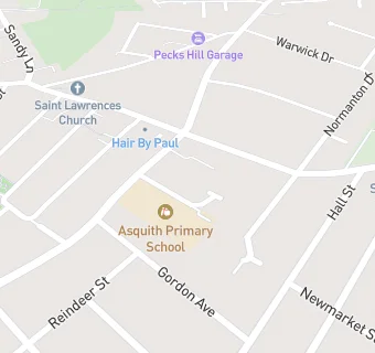 map for Greggs Mill First and Asquith Nursery School