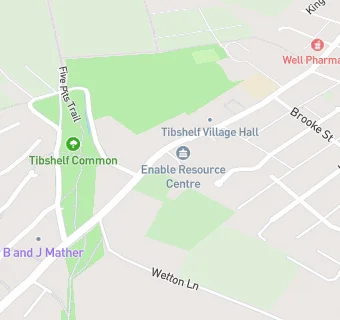 map for Tibshelf Village Hall