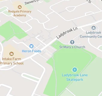 map for Ladybrook Lane Post Office