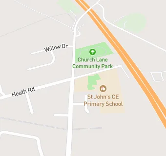 map for St John's CofE Primary School