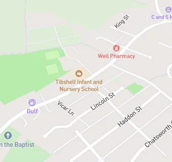 map for Tibshelf Infant And Nursery School