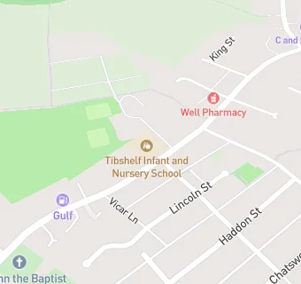 map for Tibshelf Infant School