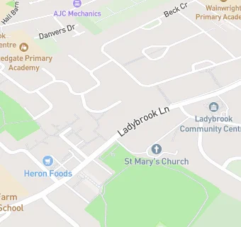 map for Ladybrook Hotel