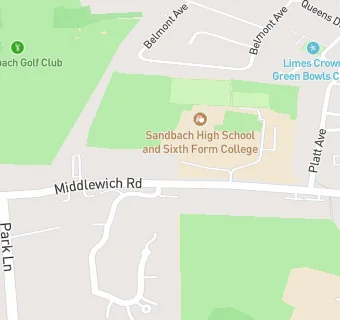 map for Sandbach Golf Club