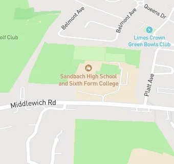 map for Sandbach High School and Sixth Form College