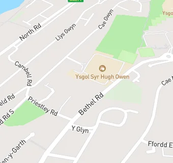 map for Ysgol Uwchradd Syr Hugh Owen