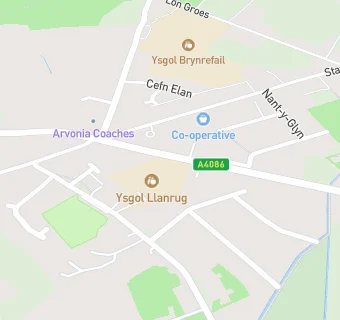 map for Ysgol Llanrug