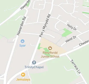 map for Penyffordd Junior School