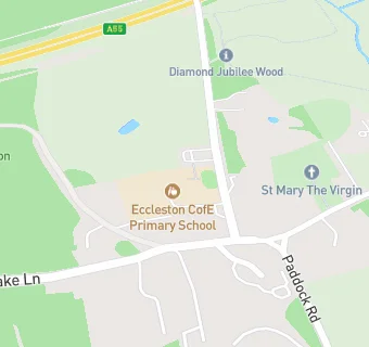 map for Eccleston C of E Primary School