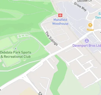 map for Debdale Sports and Rec. Club