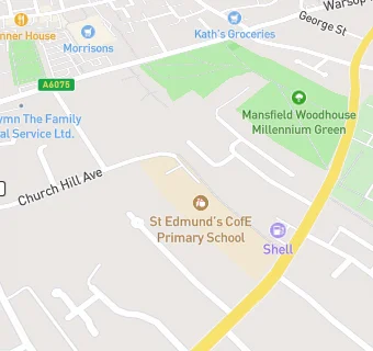 map for St Edmund's CofE (C) Primary School