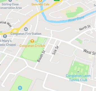 map for Congleton Cricket, Hockey & Bowling Club