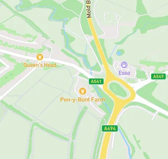 map for Pen Y Bont Farm