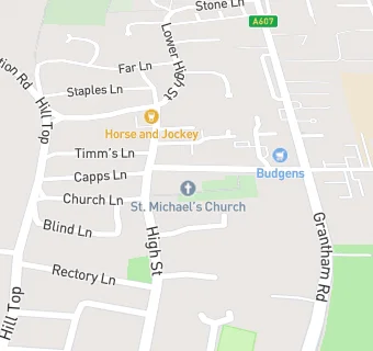map for St Michael's Church Waddington