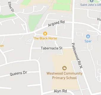 map for Westwood Community Primary School