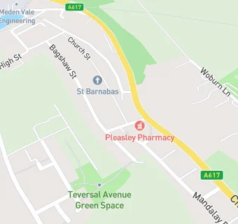 map for Pleasley Pharmacy