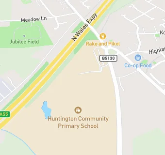 map for Huntington Community Primary School