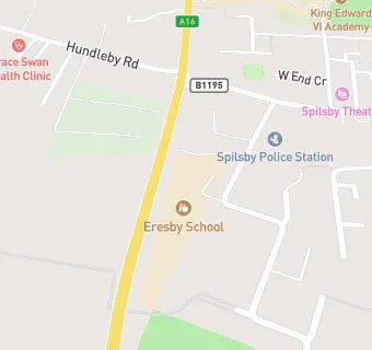 map for The Eresby School, Spilsby